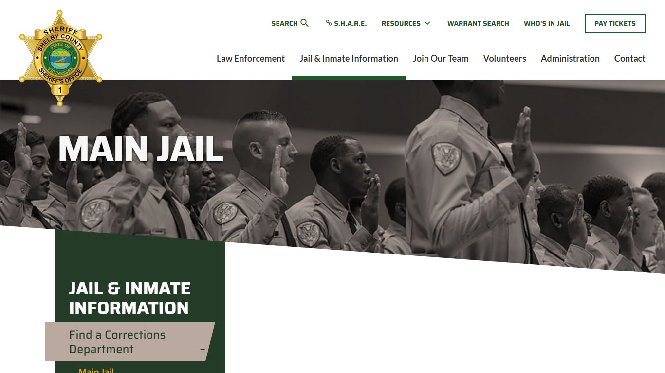 Main Jail - Shelby County Sheriff's Office